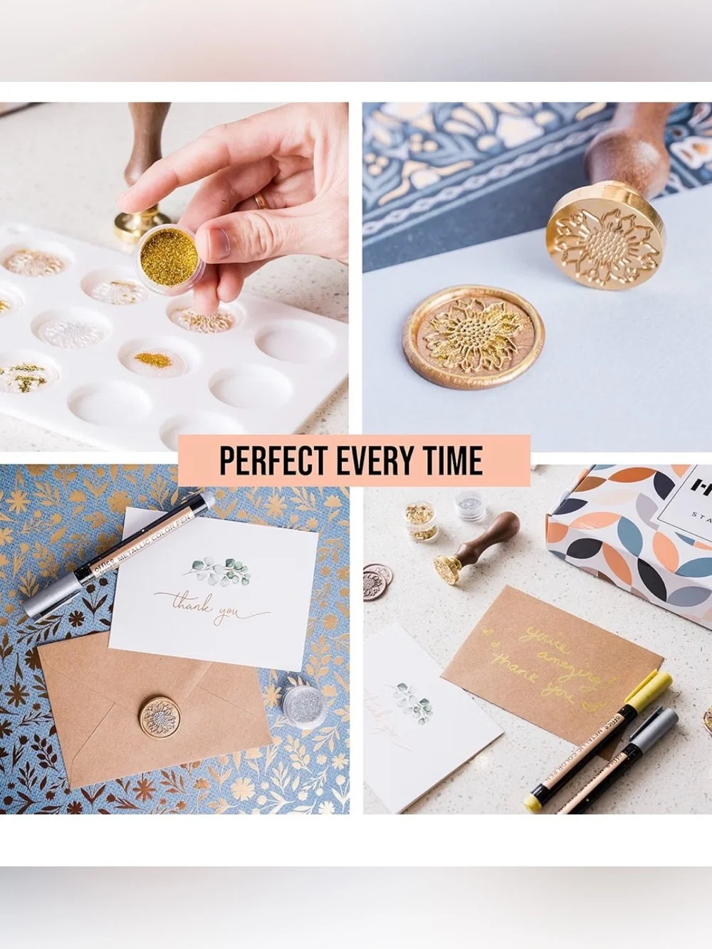 HOPPLER Wax Seal Stamp Kit with Glue Gun